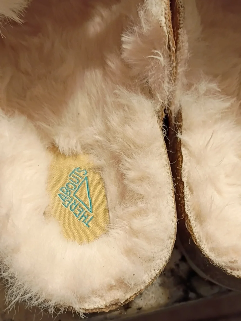 Kids Faux Suede Fur-Lined Slip-Ons with Buckle - Tan